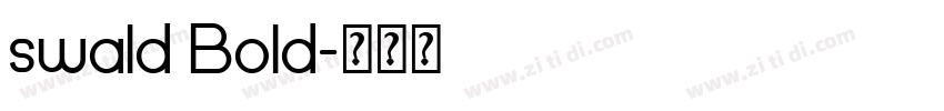 swald Bold字体转换